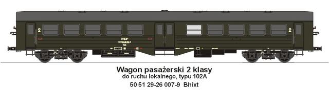 Wagon osobowy 2 kl Ryflak Bhixt (EFC-Loko 049-14)