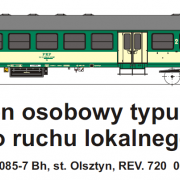 Wagon osobowy 2 kl  Bh (TMF 571405)